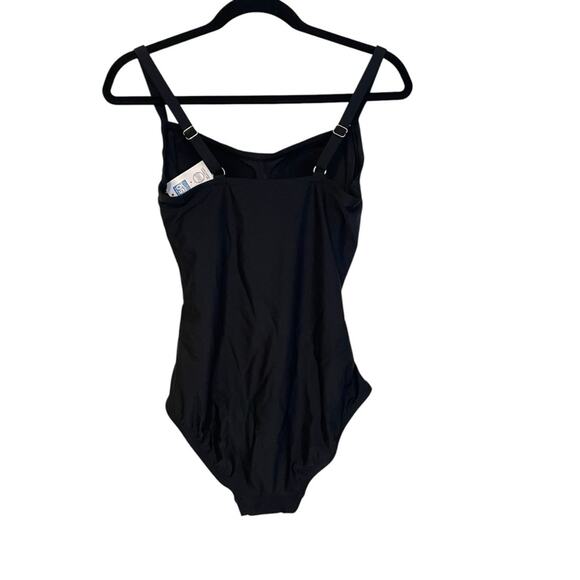 Lands’ End Black Tummy and Back Control One Piece Swimsuit NWT Size Small - Picture 5 of 11